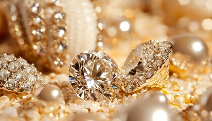 Sparkling diamonds and pearls