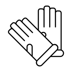 Gloves Vector Line Icon Design