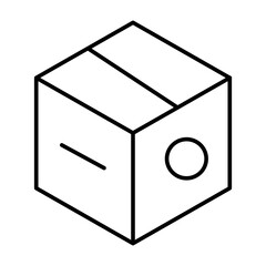Box Vector Line Icon Design