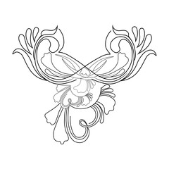  An illustration of a vectors different type of  flowers in continuous line art drawing style.