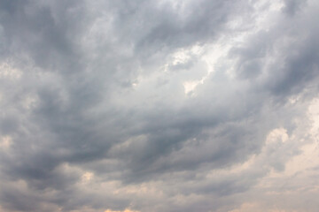Fototapeta premium dark storm clouds on the sky. dramatic cloudy weather and meteorology background. scenic environment of disaster climate. heavy cumulonimbus pattern