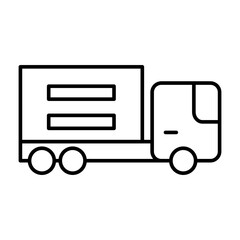 Truck Vector Line Icon Design