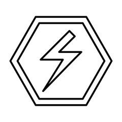 Lightning Vector Line Icon Design