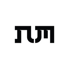 NM monogram logo design letter text name symbol monochrome logotype alphabet character simple logo