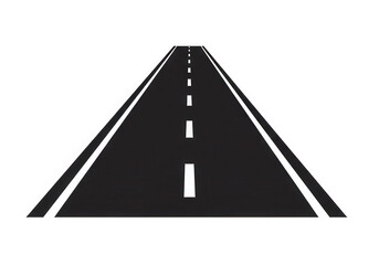 Highway road graphic element isolated on transparent background