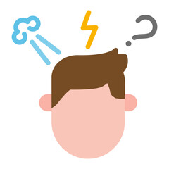 Stress icon vector image. Can be used for CBD Oil.