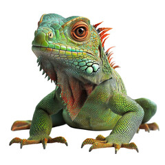 Vibrant iguana portrait