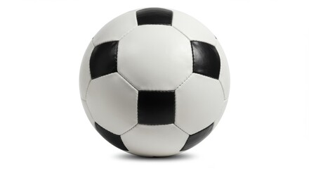 Fototapeta premium Classic Black and White Soccer Ball on White Background