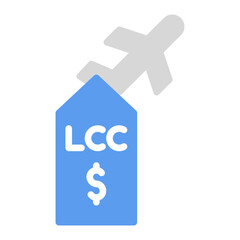 Lcc icon vector image. Can be used for Airline.