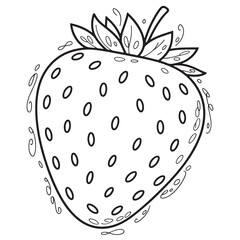 Simple Strawberry – Minimal Fruit Line Art