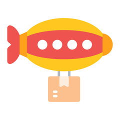 Airship icon vector image. Can be used for Shipping.