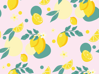 Vector Illustration of Various Fruits Background Pattern