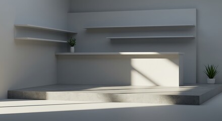 Concrete Dawn: Minimalist Composition