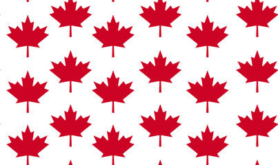 Seamless pattern with maple leaves. Vector seamless Canadian maple leaf symbol design for wallpaper, gift paper, textile, greeting cards