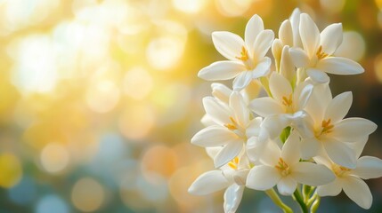 Tuberose Flower with Zen Spa Background. Zen Spa Treatment Banner. Closeup Tuberose Flower Photography.