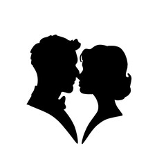 silhouette of a couple
