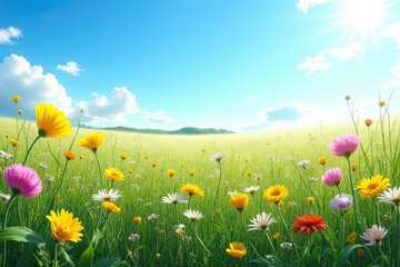 Fototapeta premium Abundant Wildflower Paradise