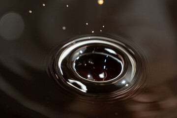 Shiny Drop of Dark Soy Sauce Macro Shot