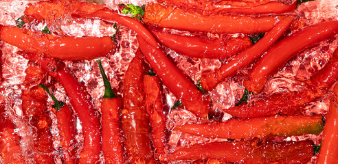 Spicy Red Chili Soaking in Minimalist Aesthetic Scene