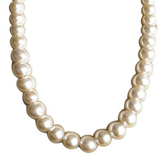 Obraz premium Classic Three Strand Pearl Necklace Fl isolated on a transparent background. High quality PNG, commercial use.