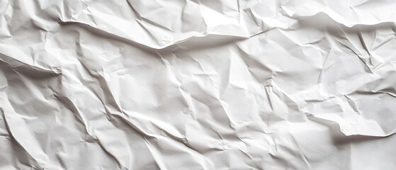 Fototapeta premium Textured crumpled white paper