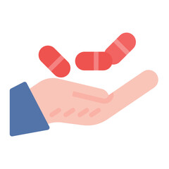 Medication Taking Assistance icon vector image. Can be used for Home Services.