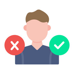 Decision Making icon vector image. Can be used for Product Management.