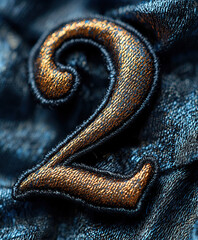 Fototapeta premium 3D font on fabric, 3D lettering textile, fabric typography, 3D text on cloth, textile font design, cloth lettering, embroidered 3D font, 3D print on fabric, fabric texture text, 3D stitched font, text