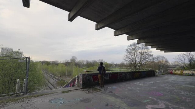 Abandoned Munich Olympiastadion station once vital hub 1972 Olympic Games. Now haunting lost place of decaying beauty, silence and urban exploration vibes in Germany. Bahnhof Munchen Olympiastadion. 