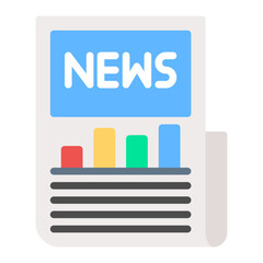 Stock Market News icon vector image. Can be used for Product Management.