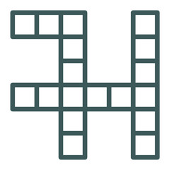Crossword icon vector image. Can be used for Nursing Home.