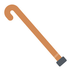 Walking Stick icon vector image. Can be used for Nursing Home.
