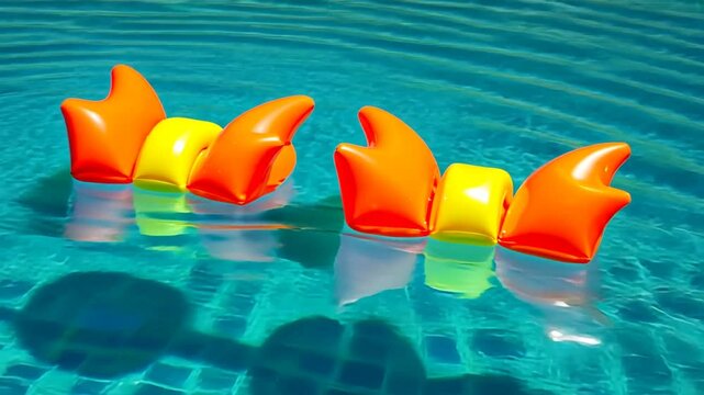 Armbands in the pool.