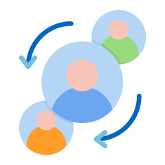 Staff Management icon vector image. Can be used for Staff Management.