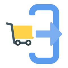 Cart Gateway icon vector image. Can be used for Ecommerce Store.