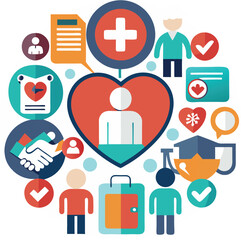 vector care and love icon illustration 