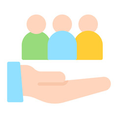 Service to Others icon vector image. Can be used for Charity.
