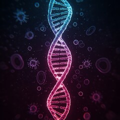 Neon DNA: A Cellular Symphony