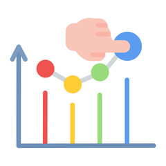 Market Trends icon vector image. Can be used for Survey.