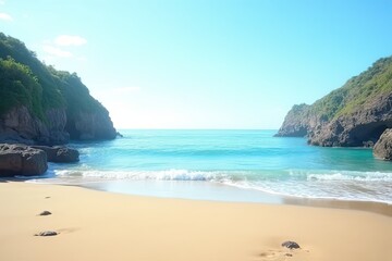 Obraz premium Beach Landscape Devoid of Humans