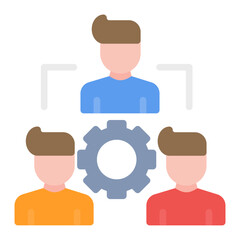Team Collaboration icon vector image. Can be used for Business Performance.