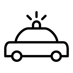 Outline icon of car and land traffic