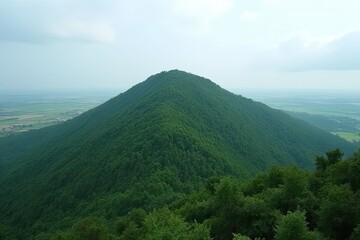 Naklejka premium Beautiful Scenery on a Mountainous Hill