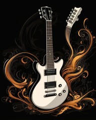 electric guitar vector illustration
