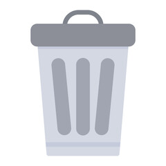 Garbage Bin icon vector image. Can be used for Public Utilities.