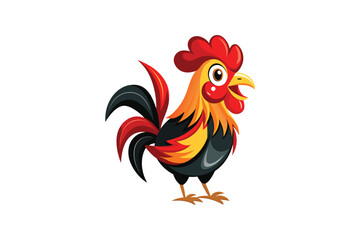  cute rooster colorful Vector