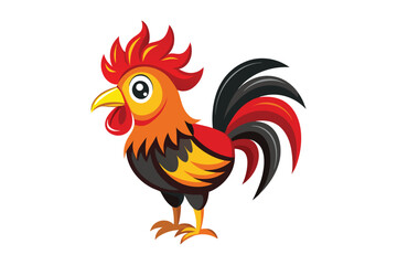  cute rooster colorful Vector