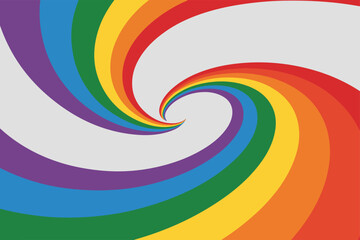 Obraz premium Vibrant Rainbow Swirls Vector Illustration for Creative Designs 3