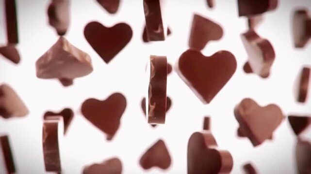 chocolate hearts background