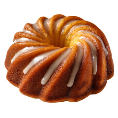 Fototapeta premium Amazing Lemon Glaze Bundt Cake against transparent background
